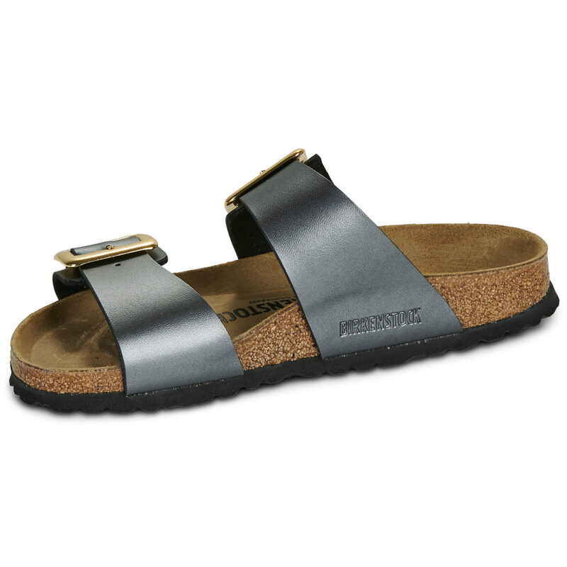 BIRKENSTOCK Sydney Cushion Buckle Birko-flor / Metallic / Black / Narrow Black Women's Slipper - 4