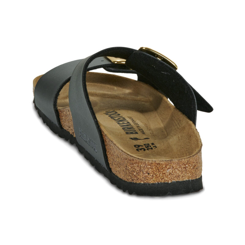 BIRKENSTOCK Sydney Cushion Buckle Birko-flor / Metallic / Black / Narrow Black Women's Slipper - 5