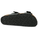 BIRKENSTOCK Sydney Cushion Buckle Birko-flor / Metallic / Black / Narrow Black Women's Slipper - 7