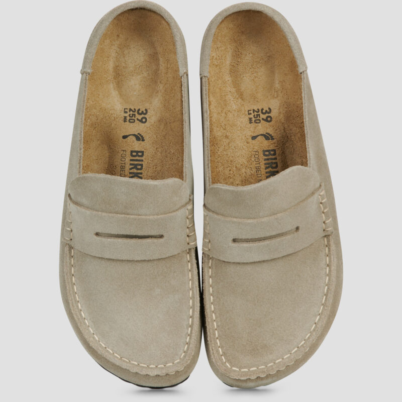 BIRKENSTOCK Naples Suede / Taupe / Stretto Beige Zoccoli Donna - 5