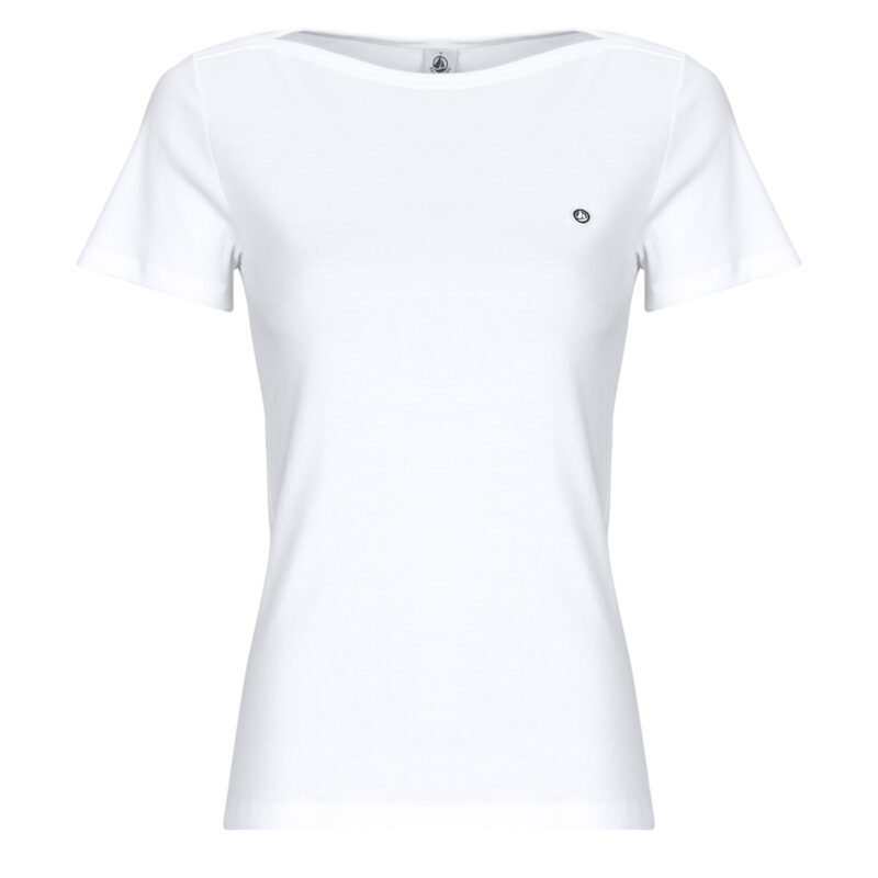 Camiseta Petit Bateau COL AMIRAL Blanca de manga corta para mujer - 1