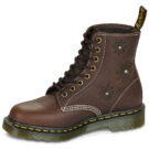 Dr. Martens Pascal Flower Dark Brown Grizzly Marrone Stivaletti Donna - 4