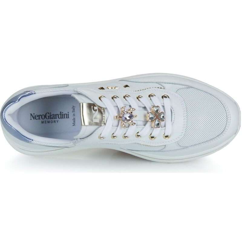 Zapatillas bajas blancas para mujer NeroGiardini E615202D-707 - Talla 6