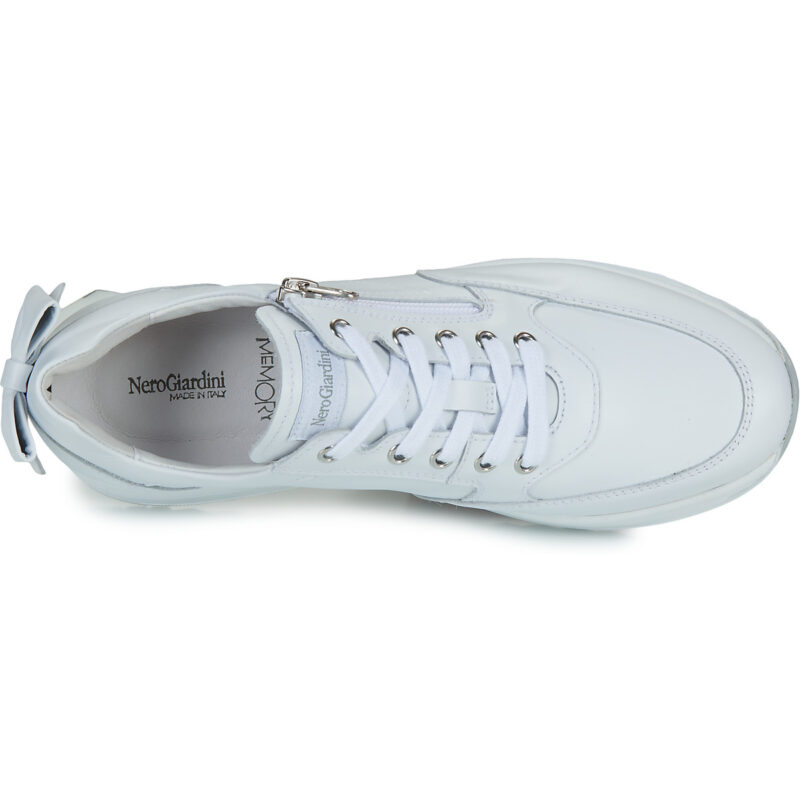 NeroGiardini E615210D-707 Wei&szlig;e Damen-Sneaker, niedrig geschnitten - Gr&ouml;&szlig;e 6