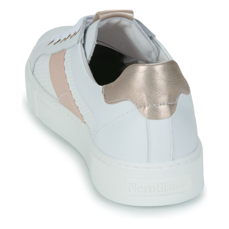 NeroGiardini E615250D-707 Wei&szlig;e Damen-Sneaker, niedrig geschnitten - Gr&ouml;&szlig;e 5
