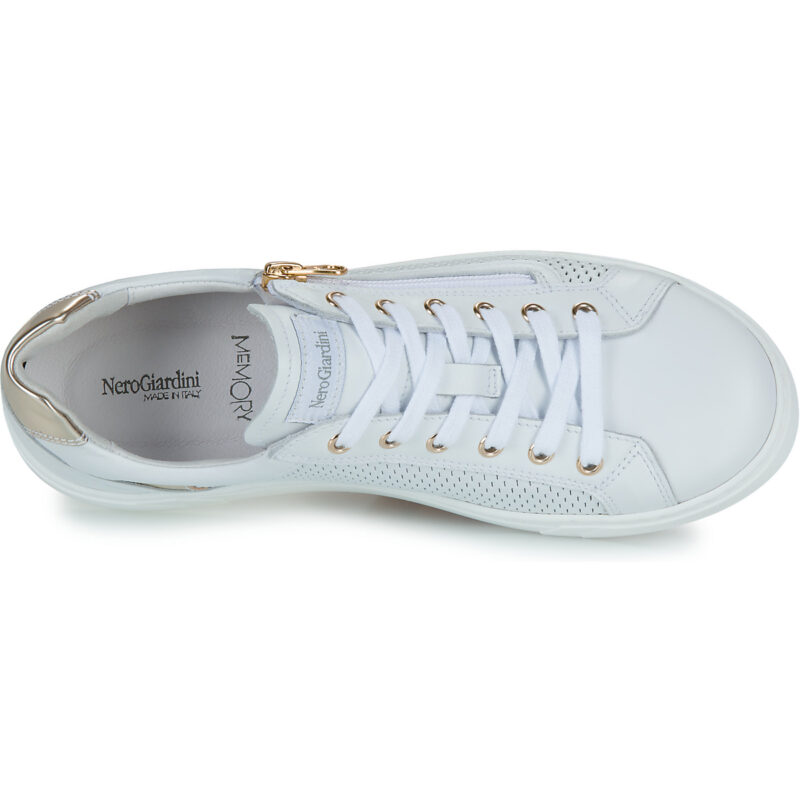 NeroGiardini E615252D-707 Wei&szlig;e Damen-Sneaker, niedrig geschnitten - Gr&ouml;&szlig;e 6