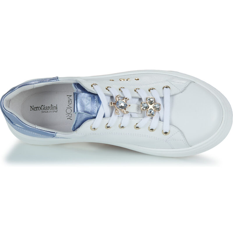 Zapatillas bajas blancas para mujer NeroGiardini E615270D-707 - Talla 6