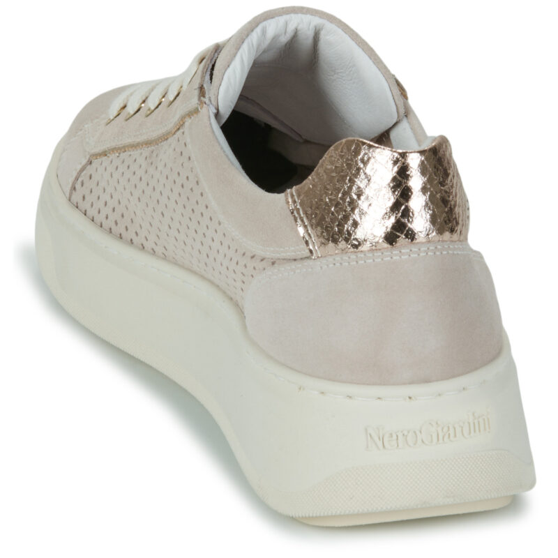NeroGiardini E615273D-677 Beige Damen-Sneaker, niedrig geschnitten - Gr&ouml;&szlig;e 5
