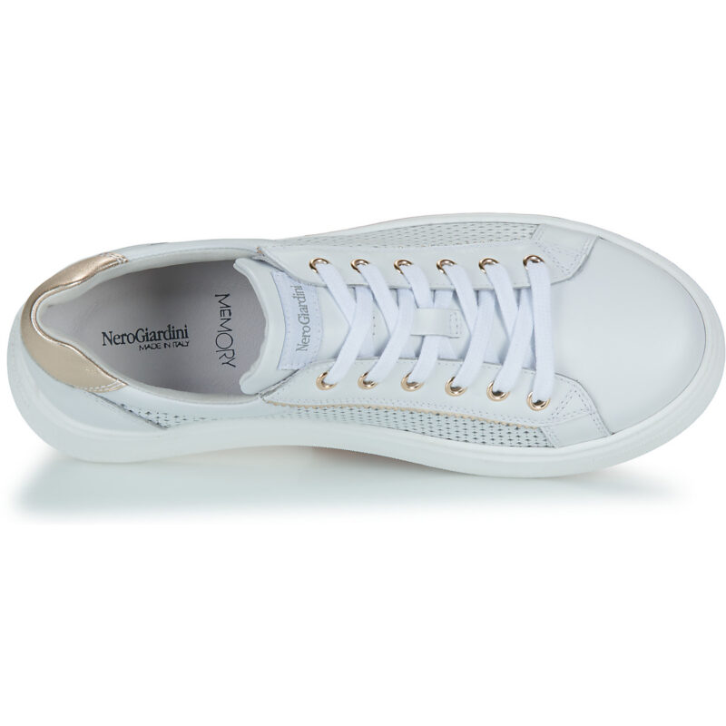 Zapatillas bajas blancas para mujer NeroGiardini E615274D-707 - Talla 6