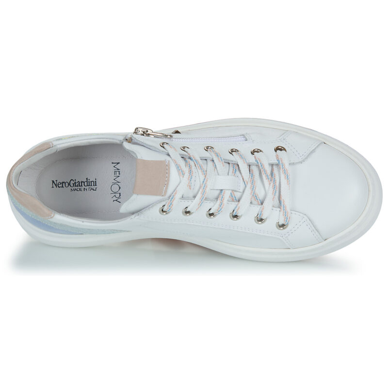 Zapatillas bajas blancas para mujer NeroGiardini E615285D-707 - Talla 6