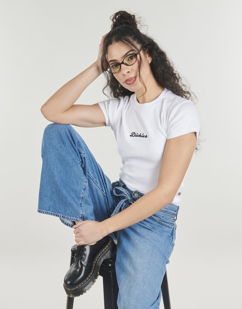 T-Shirt Dickies WELLSVILLE SS TEE Wei&szlig; T-Shirt mit kurzen &Auml;rmeln Damen - 5