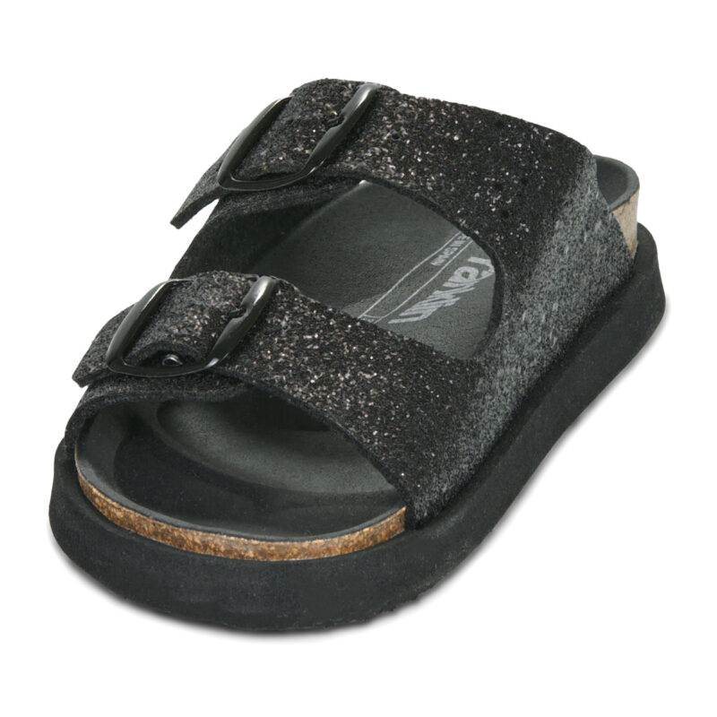 D.Franklin VIBE SUEDE Nero Ciabatta Donna - 3