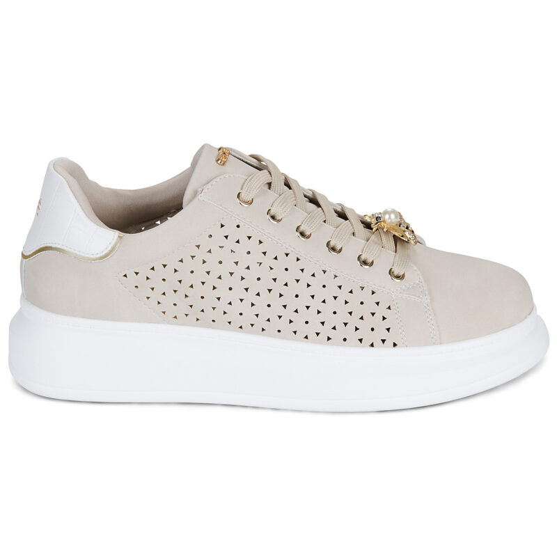 Ex&eacute; Shoes 66-61EX16-PU-OFF-WHITE Beige Sneakers basse Donna - 2