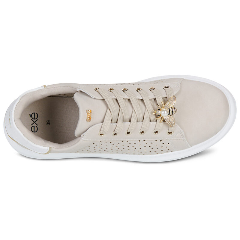 Ex&eacute; Shoes 66-61EX16-PU-OFF-WHITE Beige Sneakers basse Donna - 6