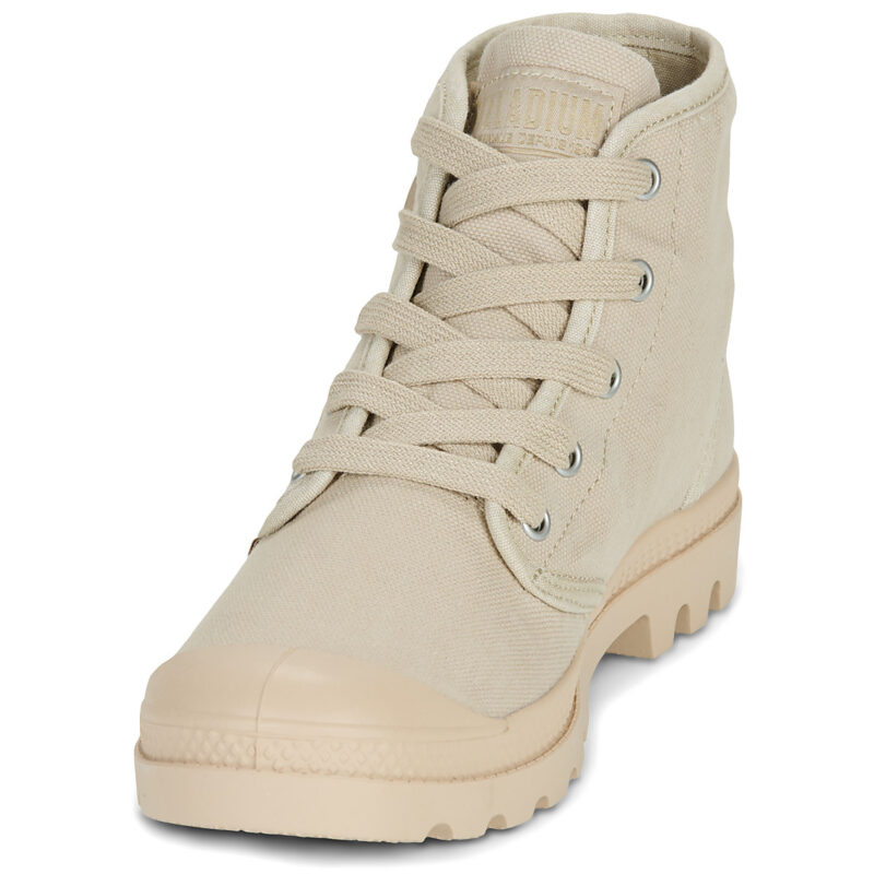 Palladium PAMPA HI Beige Damen-Sneaker mit Absatz - Gr&ouml;&szlig;e 3