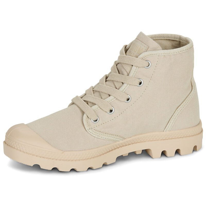 Palladium PAMPA HI Beige Damen-Sneaker mit Absatz - Gr&ouml;&szlig;e 4