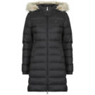 Piumino Tommy Jeans TJW ESSENTIAL HOODED DOWN COAT Nero Piumini Donna - 1