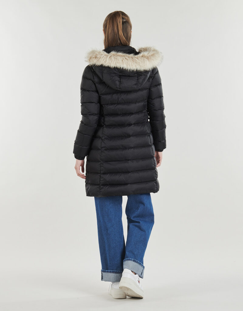 Piumino Tommy Jeans TJW ESSENTIAL HOODED DOWN COAT Nero Piumini Donna - 4