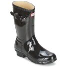 Hunter WOMEN'S ORIGINAL SHORT GLOSS Nero Stivali da pioggia Donna - 1