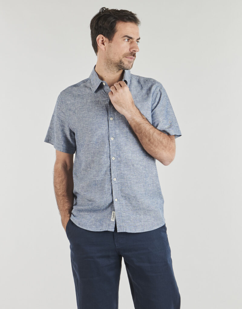 Camicia a maniche corte Deeluxe SHELBY SH M Blu Camicie a maniche corte Uomo - 2