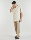 Short-sleeved shirt Deeluxe ZALTOR SH M Beige Men's Short Sleeve Shirts - 3