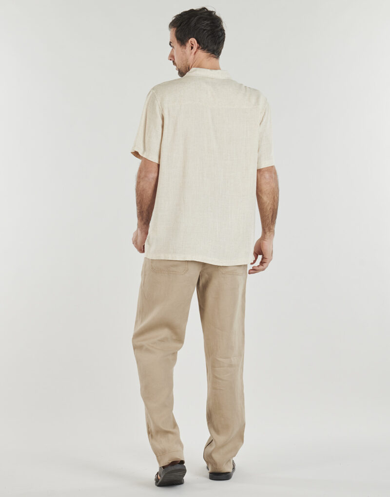 Short-sleeved shirt Deeluxe ZALTOR SH M Beige Men's Short Sleeve Shirts - 4