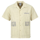 Kurzarmhemd Element SEERSUCKER-STICKEREI S Beige Herren Kurzarmhemden - 1