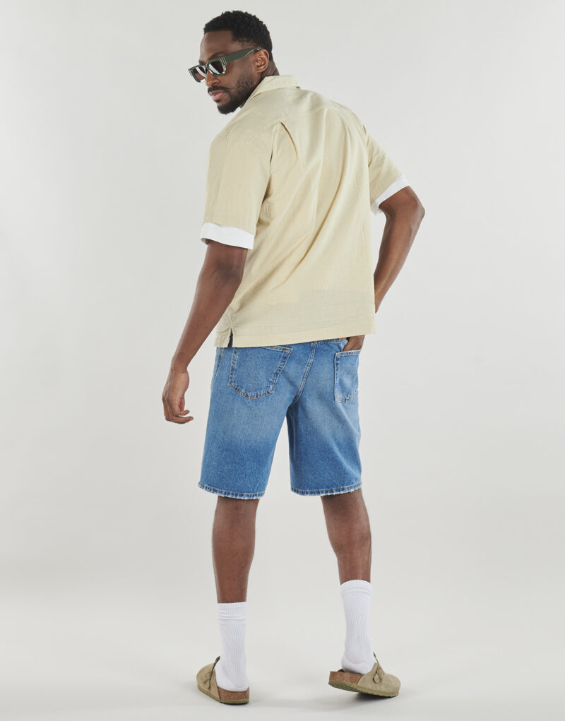Kurzarmhemd Element SEERSUCKER-STICKEREI S Beige Herren Kurzarmhemden - 4