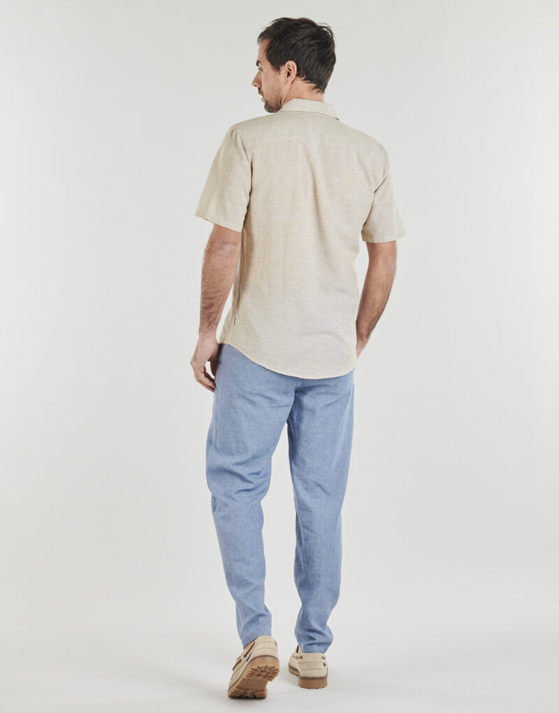 Camicia a maniche corte Only & Sons ONSCAIDEN LIFE SS SOL RES LINEN Beige Camicie a maniche corte Uomo - 4
