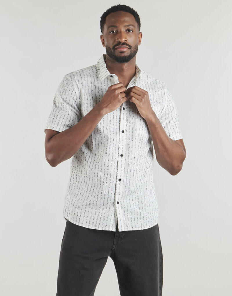 Camicia a maniche corte  Quiksilver  APERO CLASSIC SS  Bianco Camicie a maniche corte Uomo - 2