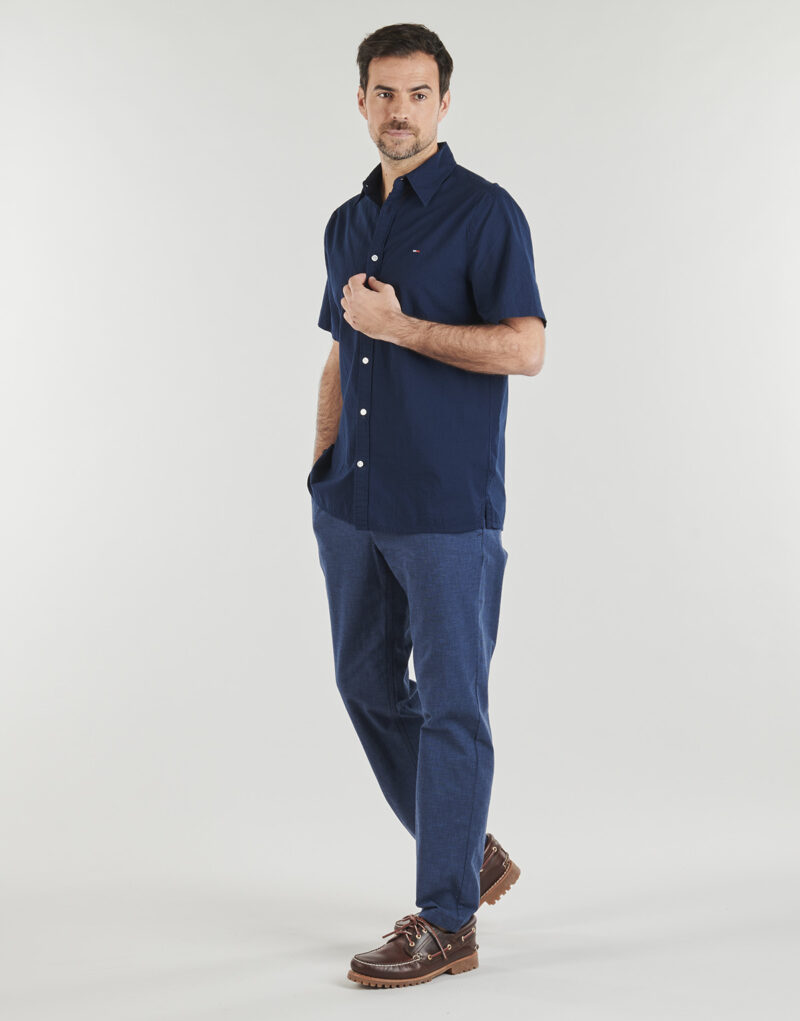 Camicia a maniche corte Tommy Jeans TJM REG SEERSUCKER SHIRT EXT Marine Camicie a maniche corte Uomo - 3