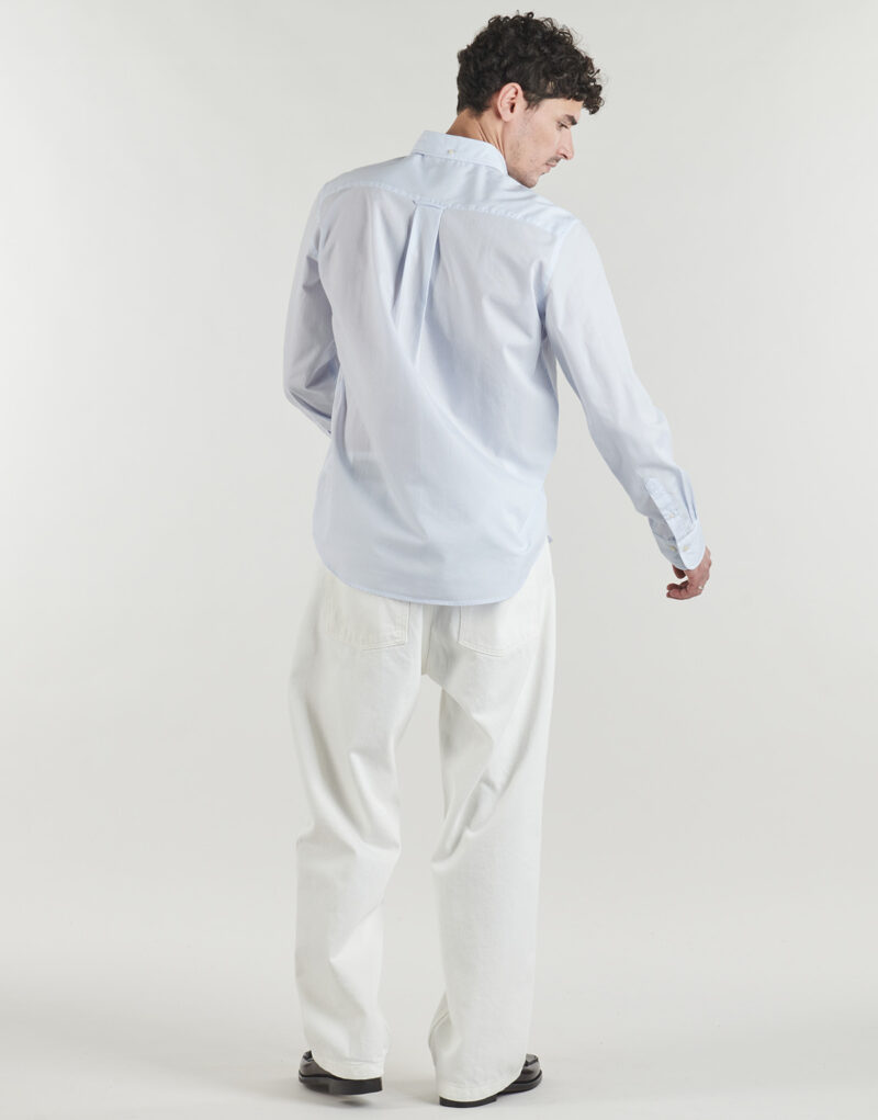 Long sleeved shirt Gant REG CLASSIC POPLIN BANKER SHIRT Blue - Men's Long Sleeve Shirts - 4