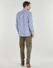 Camicia a maniche lunghe Tommy Hilfiger LINEN BENGAL STRIPE RF SHIRT Blu Camicie a maniche lunghe Uomo - 4