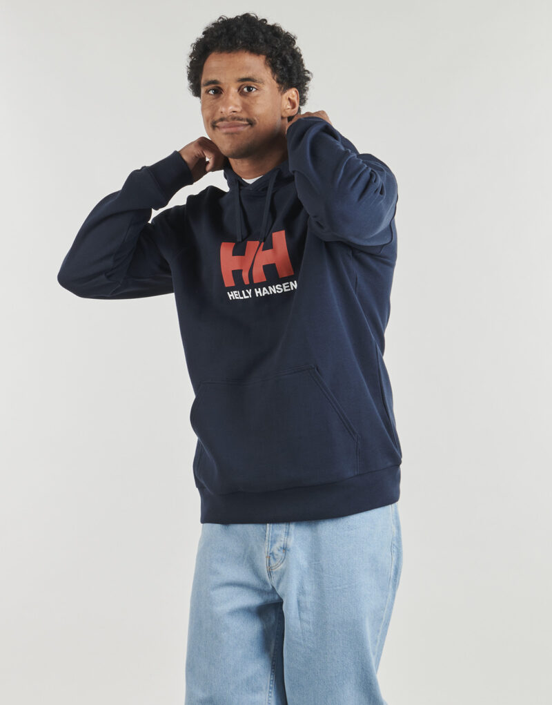 Felpe mit Cappuccio Helly Hansen LOGO HOODIE Marine Herren-Hoodies - 2