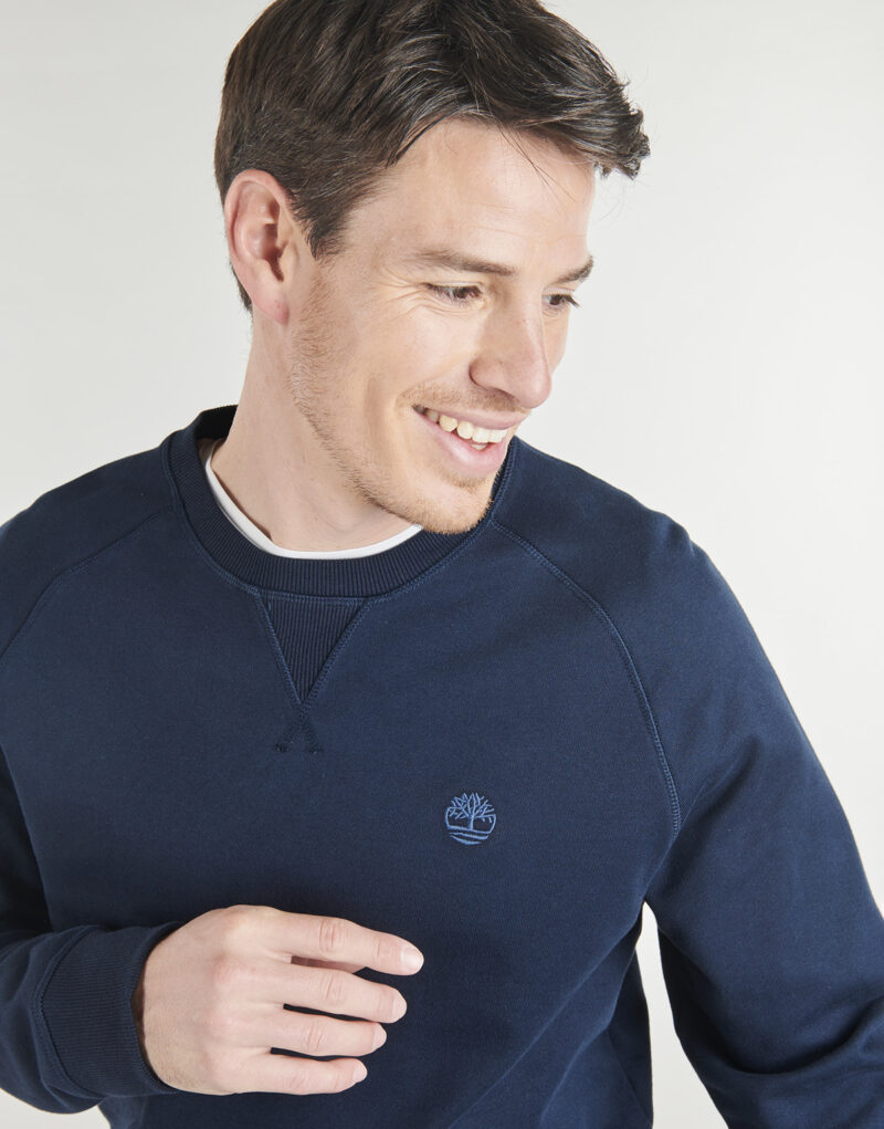 Felpe Timberland EXETER RIVER LOOPBACK CREW NECK SWEATSHIRT Marine - Felpe Abbigliamento Uomo - 5