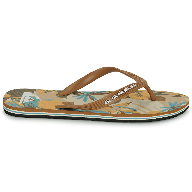 Quiksilver MOLOKAI LAYBACK TEXTURED Beige - Tongs pour homme - Pointure 2