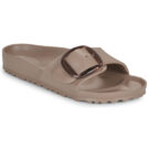 BIRKENSTOCK Madrid Damen-Hausschuh mit gro&szlig;er Schnalle, EVA, Grau/Taupe/Schmalbeige - Gr&ouml;&szlig;e 1