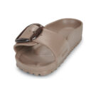 BIRKENSTOCK Madrid Damen-Hausschuh mit gro&szlig;er Schnalle, EVA, Grau/Taupe/Schmalbeige - Gr&ouml;&szlig;e 3