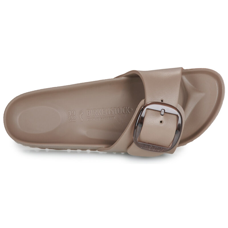 BIRKENSTOCK Madrid Damen-Hausschuh mit gro&szlig;er Schnalle, EVA, Grau/Taupe/Schmalbeige - Gr&ouml;&szlig;e 6