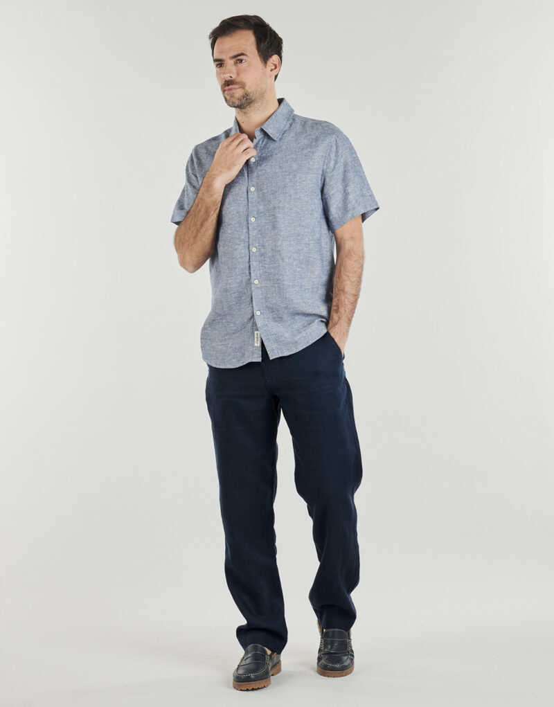 Pantalone Chino Selected SLH196-STRAIGHT JEREMY LINEN Marine Pantaloni Chino Uomo - 2