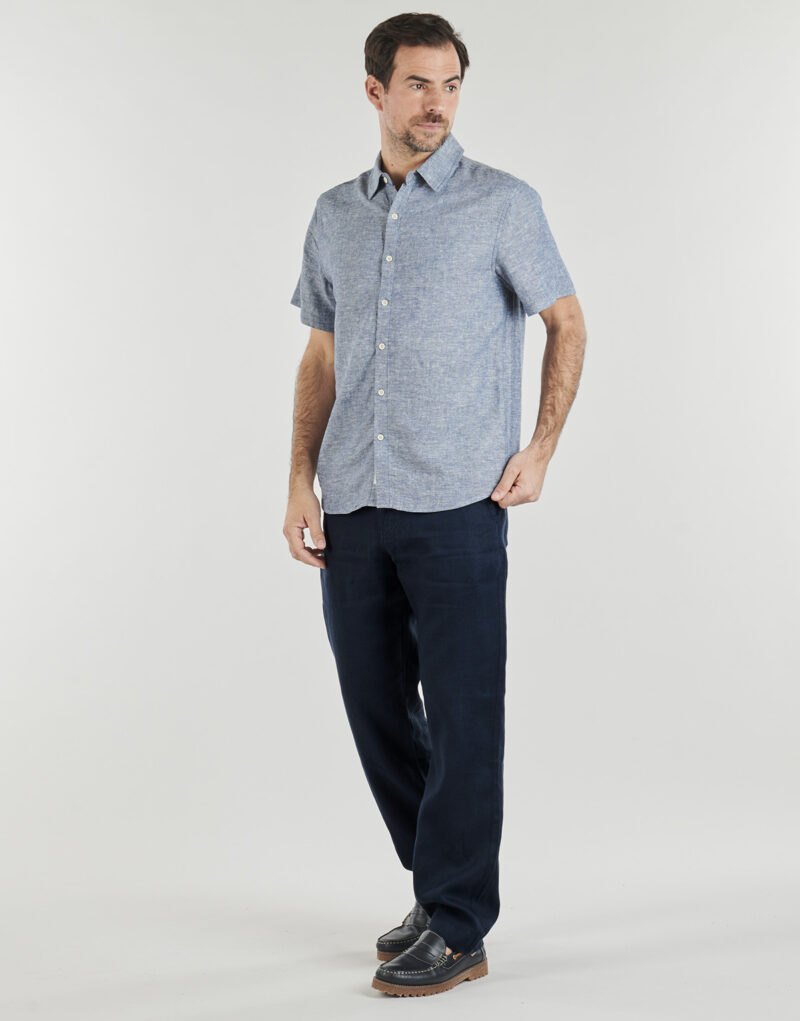 Pantalone Chino Selected SLH196-STRAIGHT JEREMY LINEN Marine Pantaloni Chino Uomo - 3