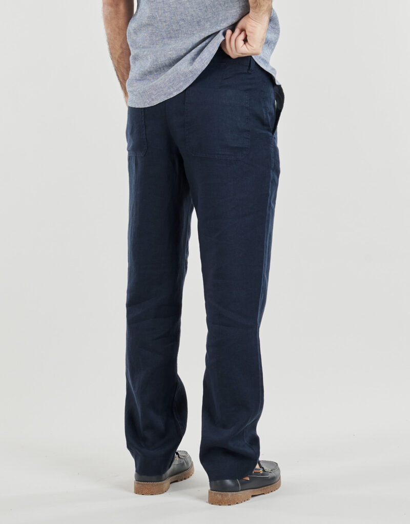 Pantalone Chino Selected SLH196-STRAIGHT JEREMY LINEN Marine Pantaloni Chino Uomo - 4