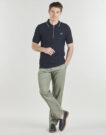 Pantalone Chino Selected SLH196-STRAIGHT MILES LINEN BLEND Verde Pantaloni Chino Uomo - 2