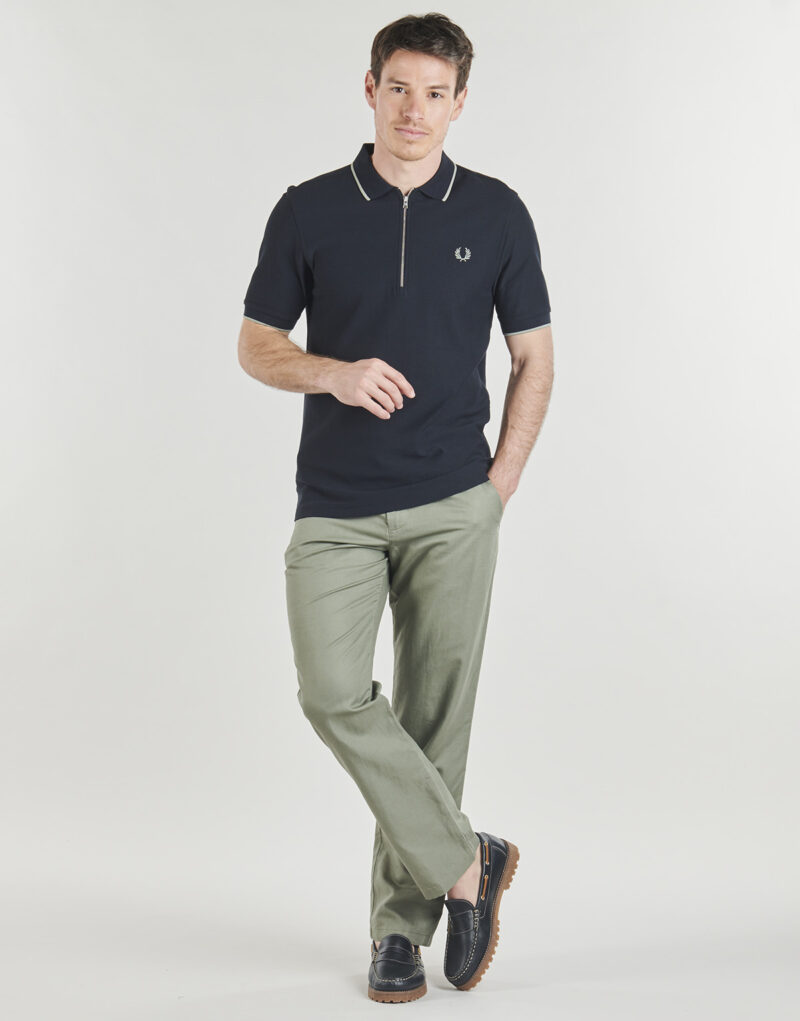 Pantalone Chino Selected SLH196-STRAIGHT MILES LINEN BLEND Verde Pantaloni Chino Uomo - 2