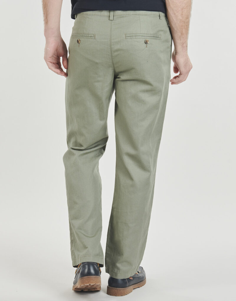 Pantalone Chino Selected SLH196-STRAIGHT MILES LINEN BLEND Verde Pantaloni Chino Uomo - 4