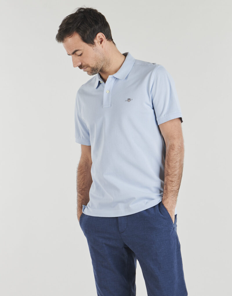 Polo shirt Gant REG SHIELD SS PIQUE POLO Blue - Men's Polo - 2