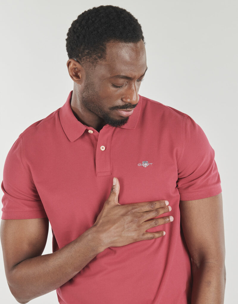 Polo shirt Gant REG SHIELD SS PIQUE POLO Red - Men's Polo - 5