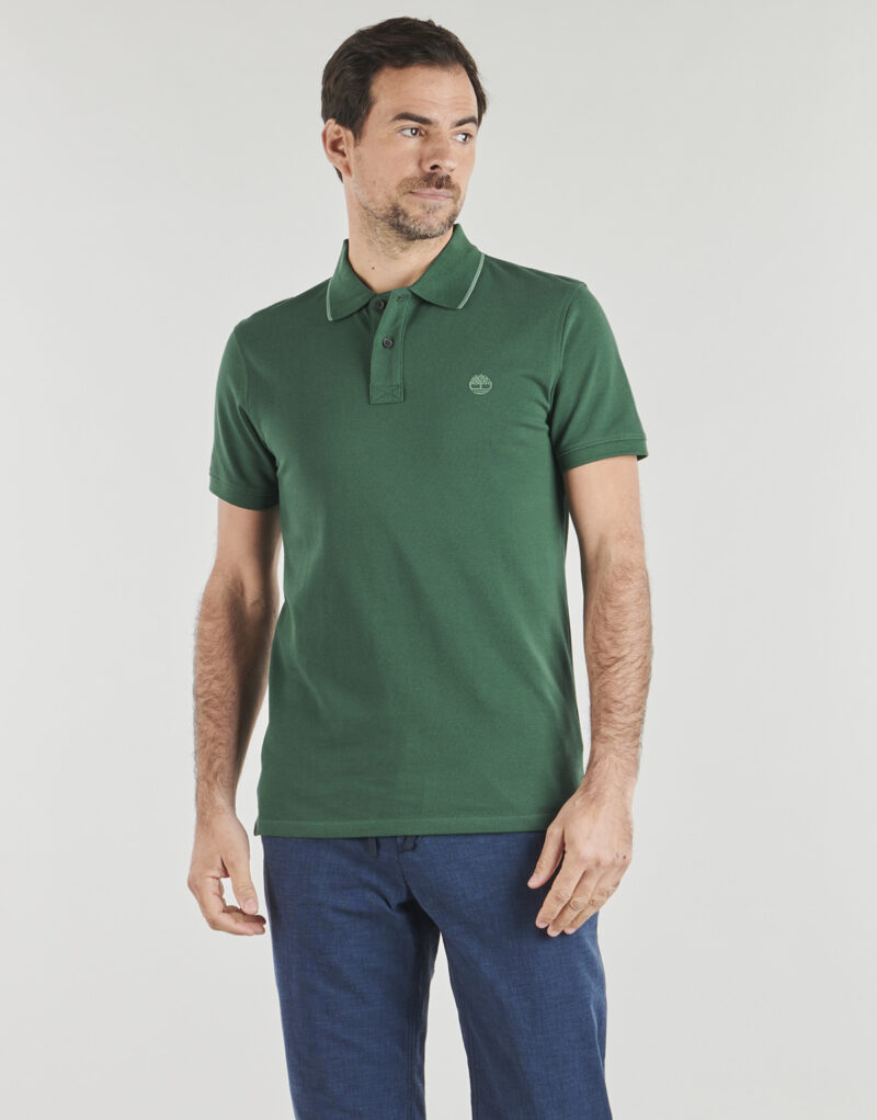 Timberland Millers River Printed Polo Green Men's Polo - 2