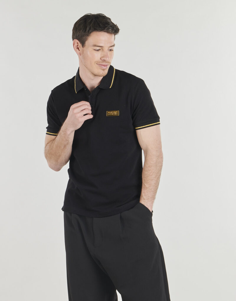 Versace Jeans Couture Polo 80GAGT05 Schwarzes Herren-Polohemd - Gr&ouml;&szlig;e 2