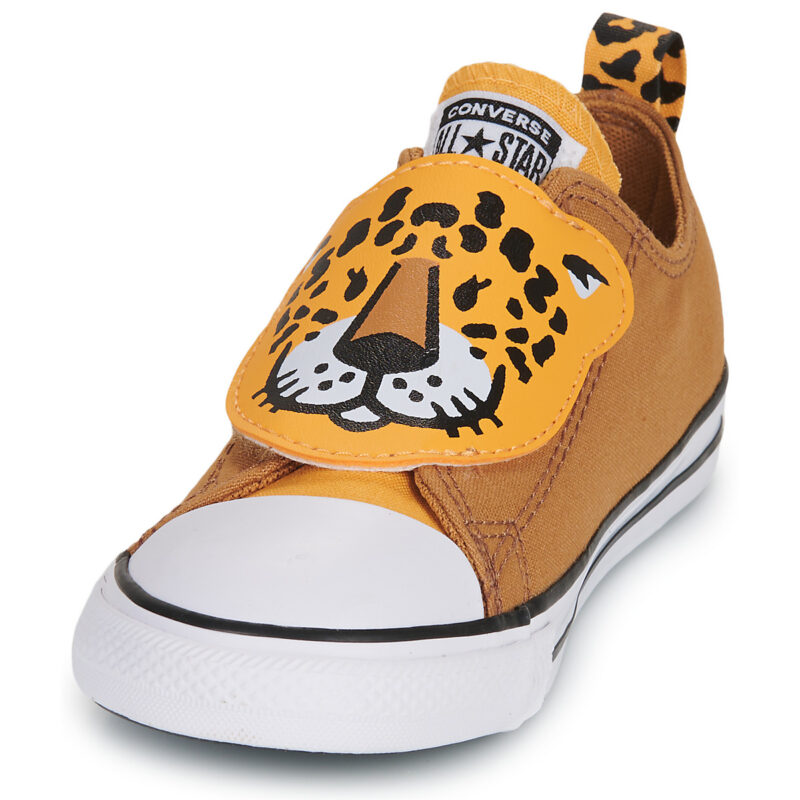 Converse CHUCK TAYLOR ALL STAR ONE STRAP LEOPARDS EASY-ON Marrone Sneakers Bambino - 3